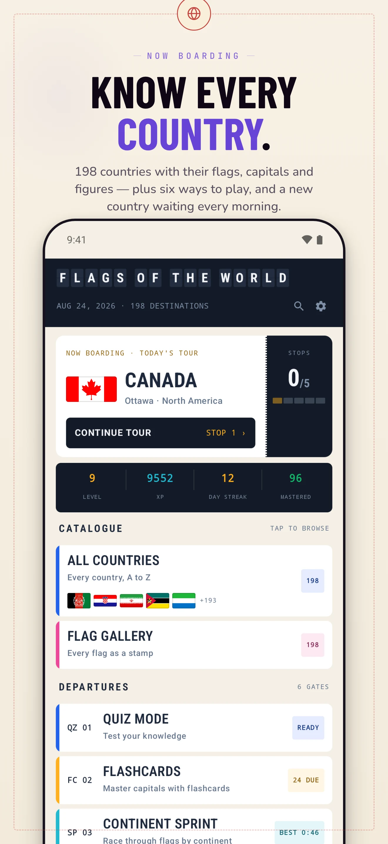 Flags of the World Quiz screenshot