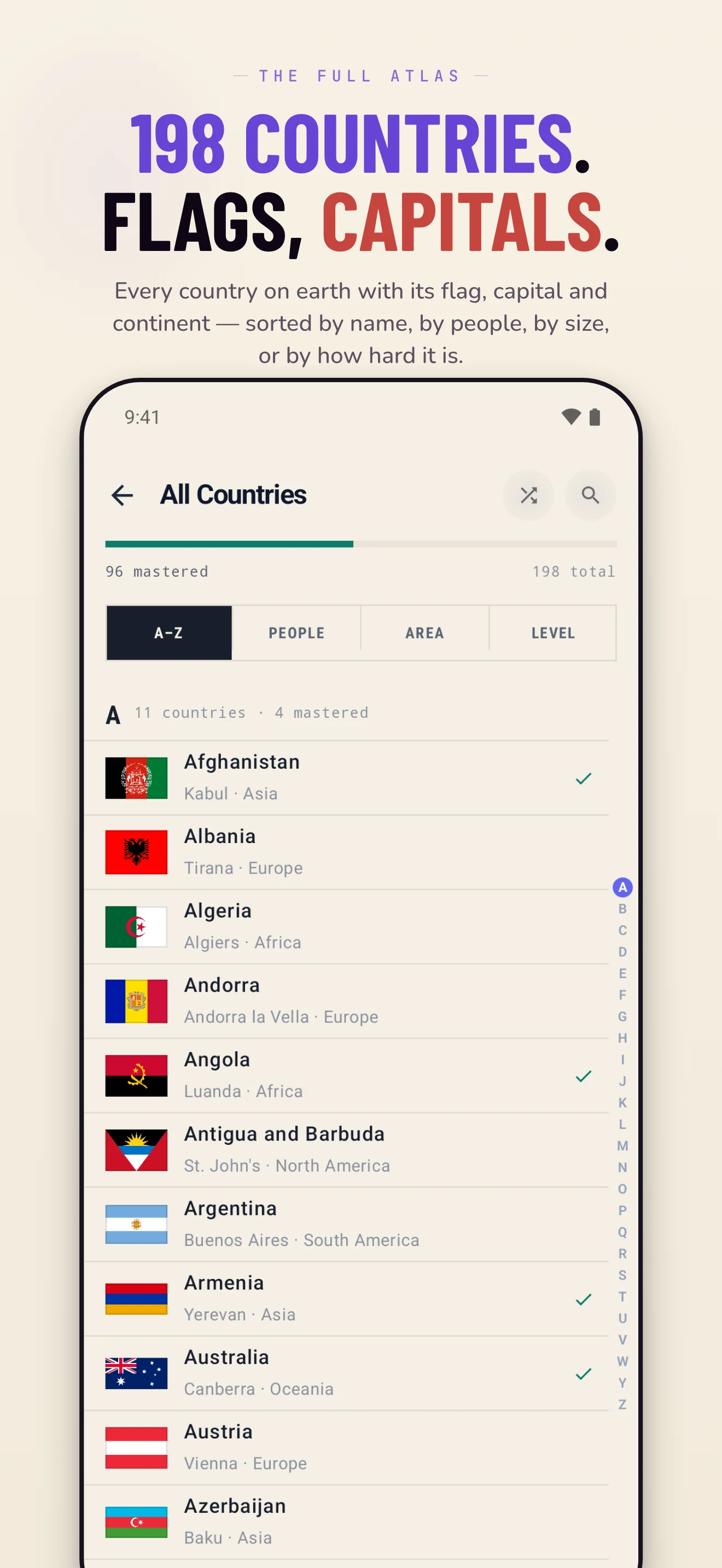 Flags of the World Quiz screenshot